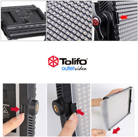 Tolifo LED Panel 3200KK 36W με Φωτεινότητα 4230lmlm