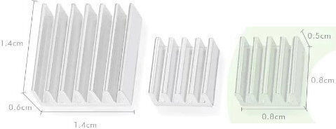 3 1 Ψύξη Αφαίρεσης Θερμότητας Abs Raspberry Pi 3/2 Ασημί Oem