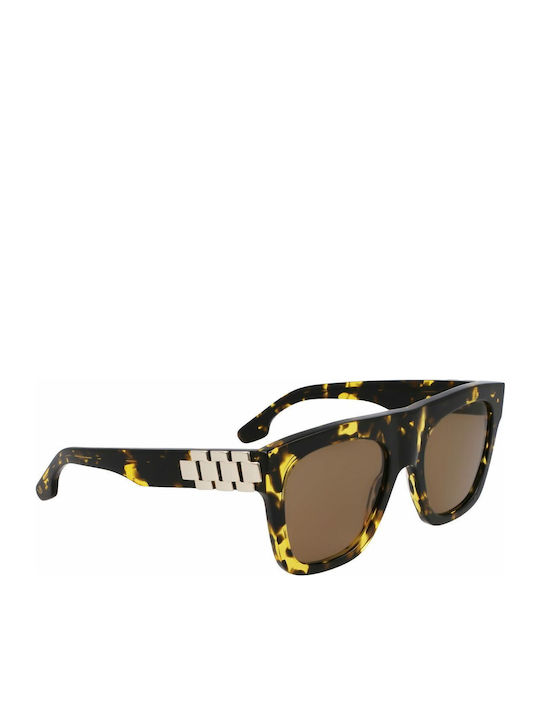 Victoria Beckham Damen Sonnenbrille mit Schwarz Kunststoff Gestell und Schwarz Linse