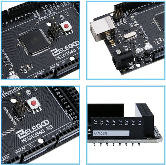 Elegoo – Mega 2560 R3 Microcontroller Board Atmega2560 Atmega16u2 Genuino Usb Cable Compatible