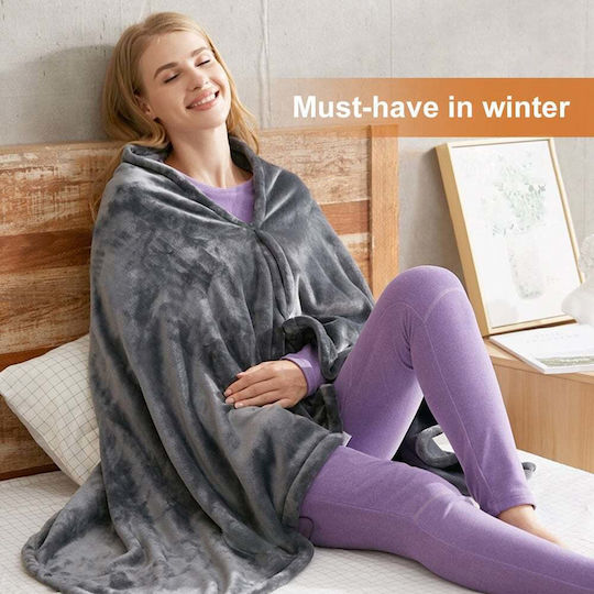 Usb Heated Fleece Blanket 40°c ∼ 60°c Usb 150x80cm Oem – Gray