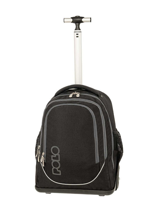 Polo Trolley Cart School Bag Trolley Elementary Black with Water Bottle Holder 30lt 2026