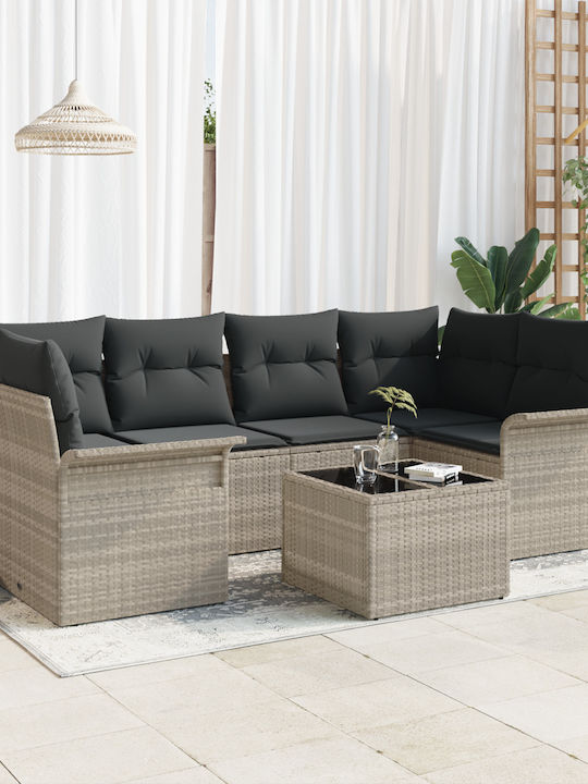 Zweisitziges Sofa Außenbereich Rattan 55x55x37cm