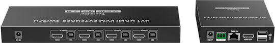 Lenkeng Kvm Hdmi Extender Switch 4-1 Over Ethernet 4k60hz Lkv441ex