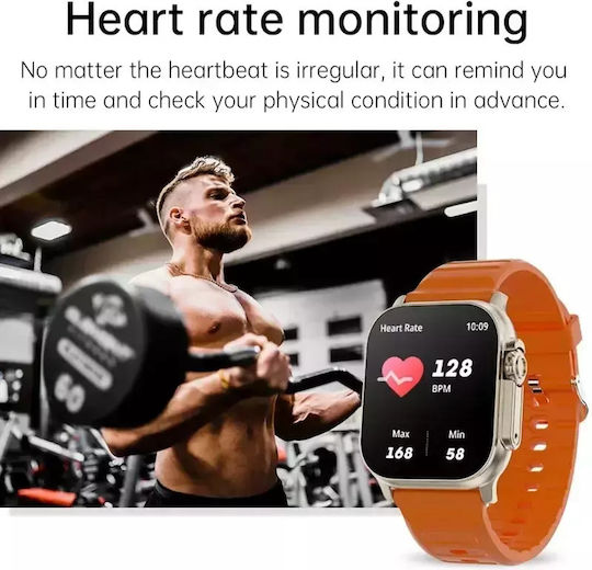 T900 Ultra Smartwatch mit Pulsmesser (Schwarz)
