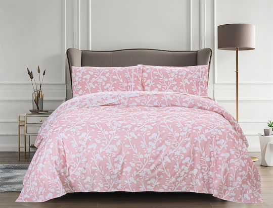 Liolios Home Bettwäsche-Set Überdoppel 245x270cm. Viola 4Stück