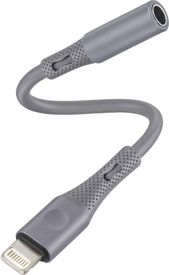 Techsuit Μετατροπέας Lightning male σε 3.5mm female Γκρι 1τμχ
