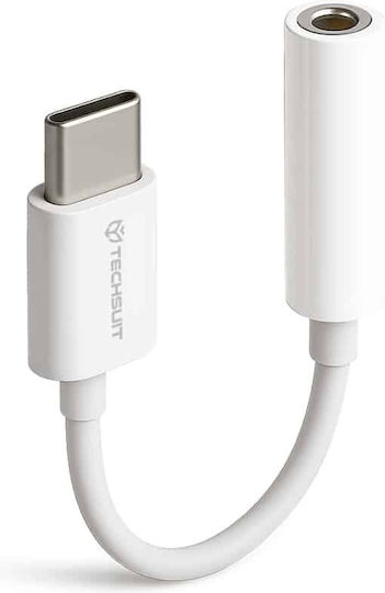 Techsuit Converter USB-C male to 3.5mm female White 2pcs