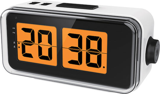 Life Desk Flip Tisch-Digitaluhr mit Wecker Orange 221-0458 Life Desk Flip Tisch-Digitaluhr mit Wecker Orange 221-0458