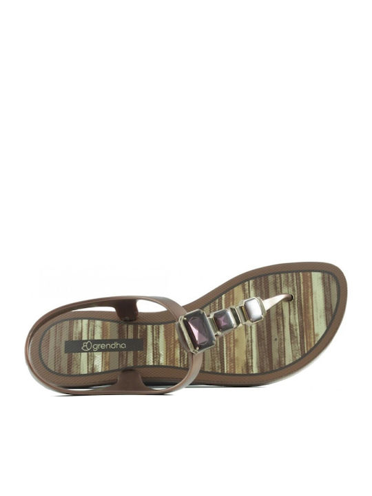 Flache Sandalen für Damen Anatomisch in Braun Farbe