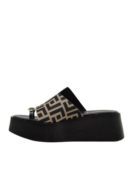 Women's Flat Sandals Flatforms in Brown Color