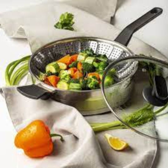 Steamer Basket Foldable Stainless Steel 16cm 9kzn11