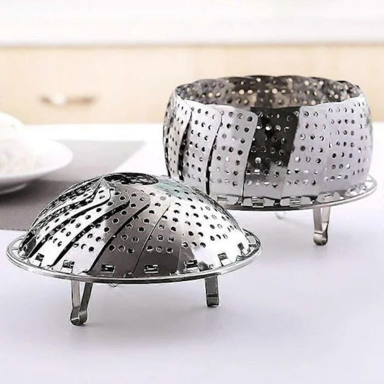 Steamer Basket Foldable Stainless Steel 16cm 9kzn11