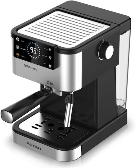Rohnson Caffè & Freddo Automatic Espresso Machine 1350W 20bar Pressure Brown R-98028