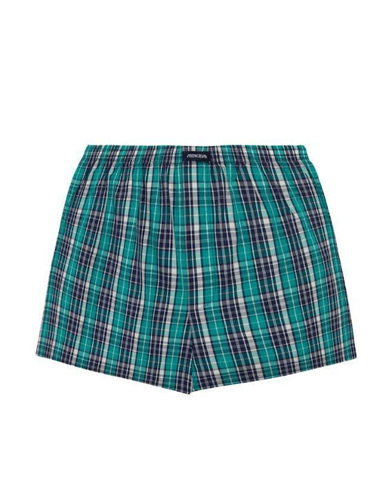 Men's Boxers Green-cyan Checkered 2Pack