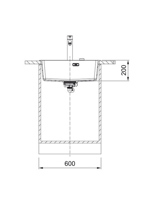 Franke Centro 2.0 CNG 610/210-54 1140674067 Drop-In Мивка от Синтетичен Гранит Ш59xД50см Сив камък