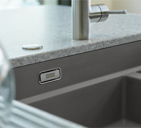Franke Kubus 2 KNG 110-52 1250558512 Поддръжка Мивка от Синтетичен Гранит Ш76xД46см Сив