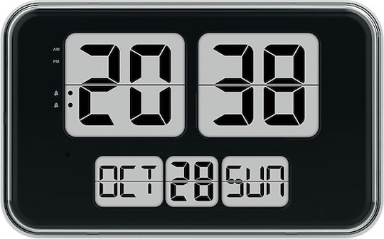 Life Wall Flip LCD Масов Часовник Дигитален LED Бял 221-0457