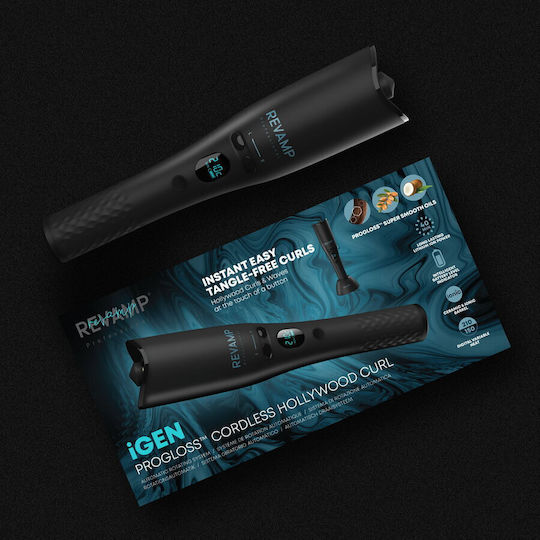 Revamp Progloss Wireless Hair Curling Iron for Wavy Hair 19mm