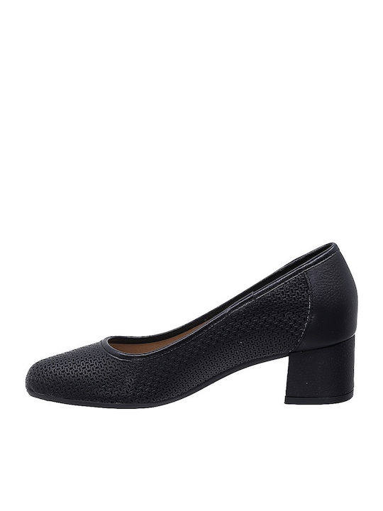 Leder Pumps Schwarz