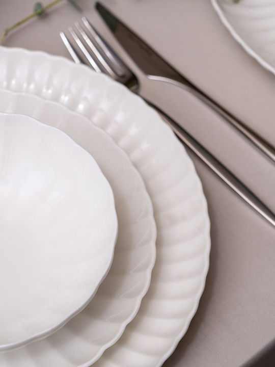 Kutahya Porselen White Porcelain Dinnerware Set 72pcs