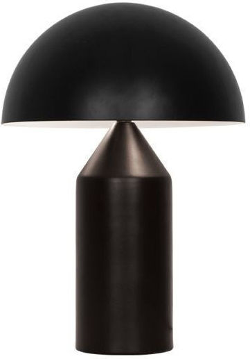 Viokef Nilson Metal Table Lamp for Socket E14 with Black Shade and Base