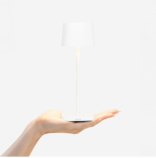 Zafferano Ofelia Table Lamp with White Shade and Base
