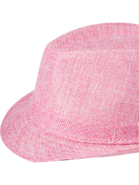 Brims and Trims Женска Лен Шапка Федора Розов