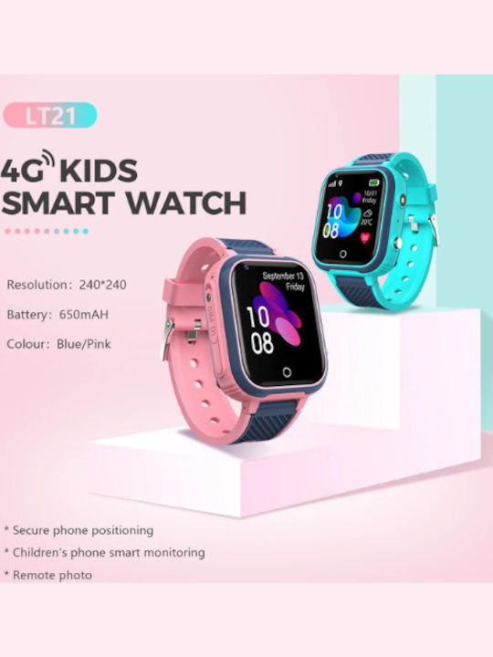 Nubi Kids' Smartwatch LT21 4G With Turquoise Camera
