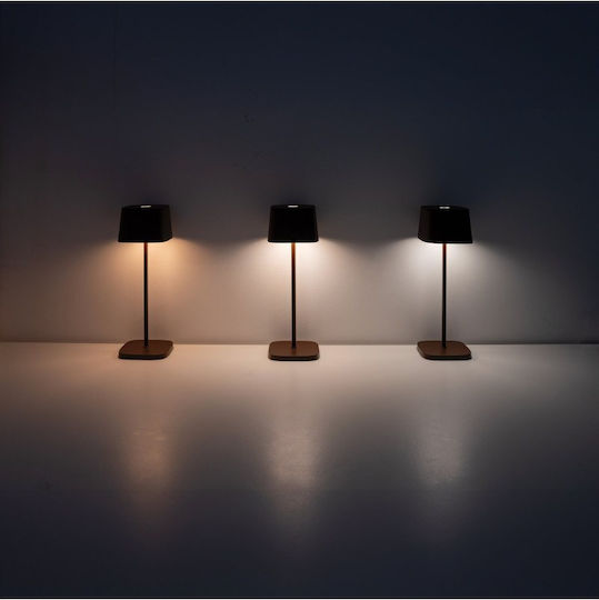 Zafferano Tischlampe LED mit Grün Schirm und Basis