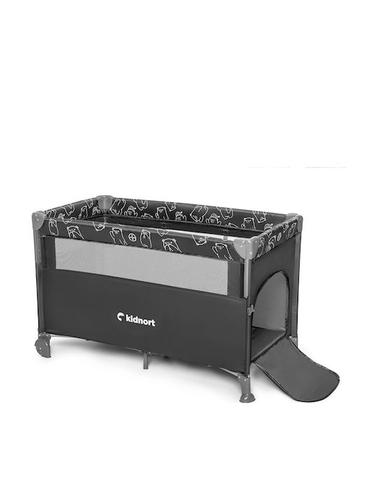 Kidnort Playpen 2 Levels with Mattress Gray