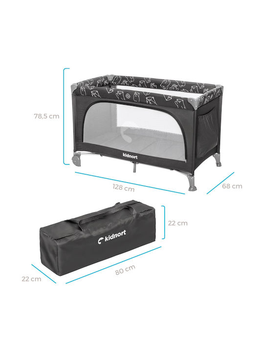 Kidnort Playpen with Mattress Gray