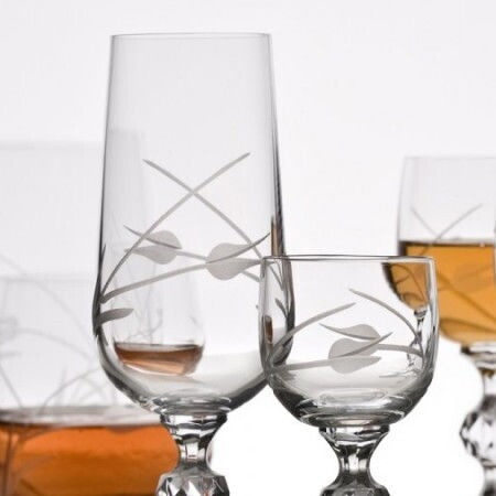 Crystalite Bohemia Set Gläser für Weiß- und Rotwein aus Kristall Mit Stiel 36Stück