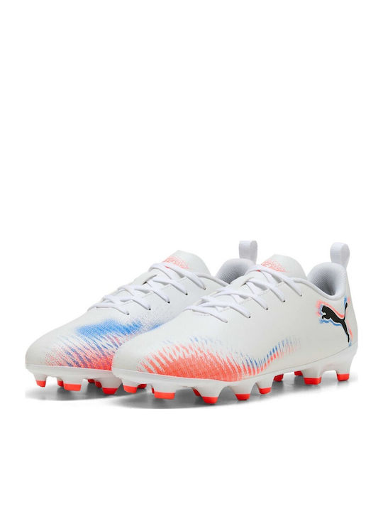 8 Play Fg Ag Jr Kids Molded Soccer Shoes White