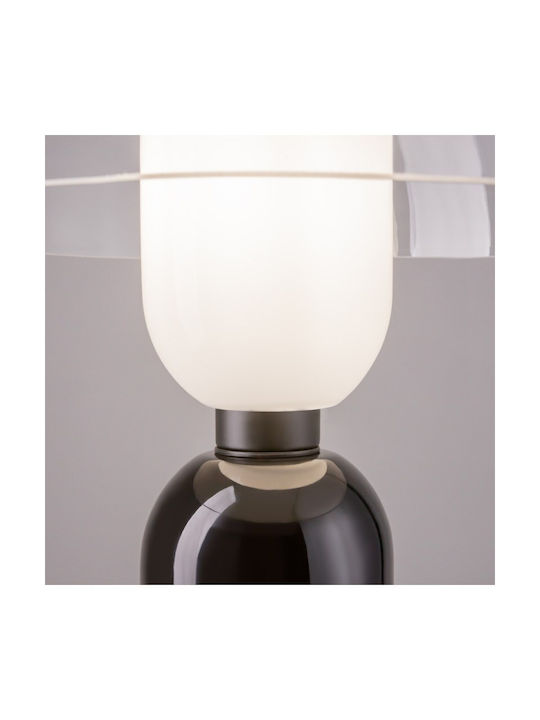 Maytoni Lampă de masă pentru Soclu E14 cu Abajur Transparent și Bază Negru