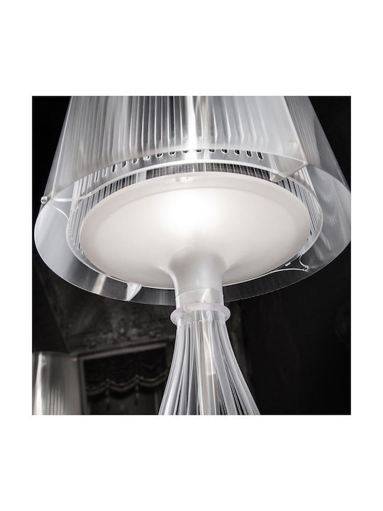 Slamp Lampă de masă pentru Soclu E27 cu Abajur Transparent și Bază