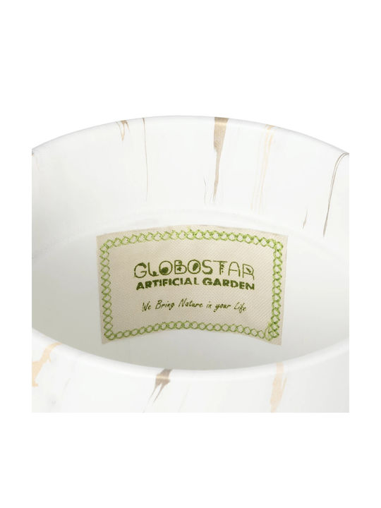 GloboStar Ceramic White Flower Pot 20x20x21cm