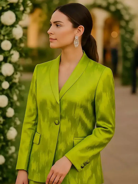 Enter Fashion Lang Damen Blazer Grün