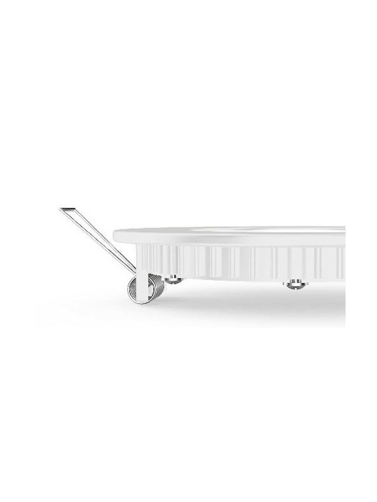 Aca Round Metallic Recessed Spot with Integrated LED and Cool White Light White 11.9x11.9cm. 1pcs
