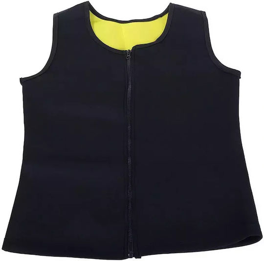 Men's Neoprene Fitness T-Shirt Zipper Slimming – Size L