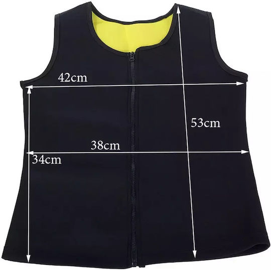 Men's Neoprene Fitness T-Shirt Zipper Slimming – Size L