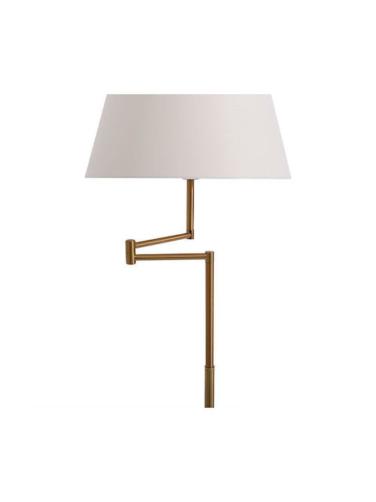 Fylliana Fl4105 Metal Table Lamp for Socket E27 with White Shade and Silver Base