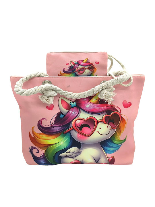 Gift-Me Kinder Tasche Strandschön Rosa 30x24x24cm