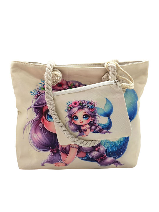 Gift-Me Kids Beach Bag Beige 30x24x24cm