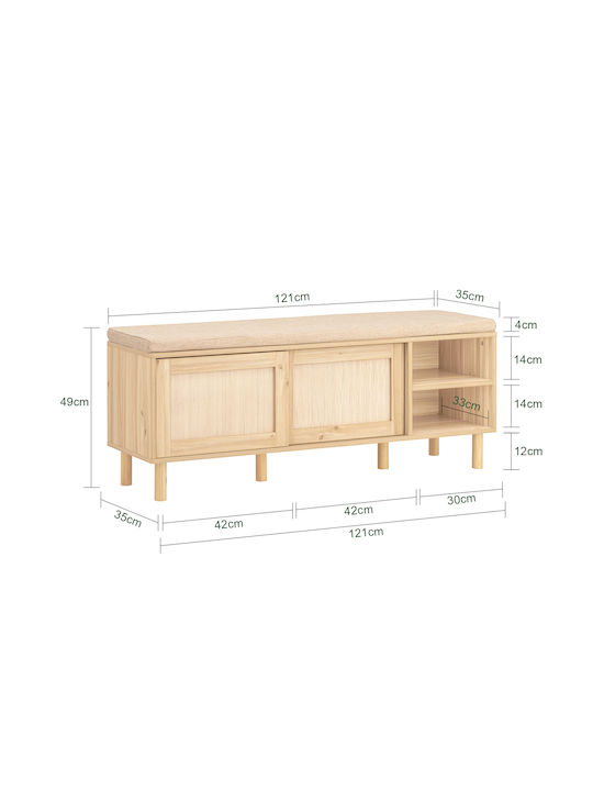 Έπιπλο Εισόδου Ξύλου 121x49x35εκ.