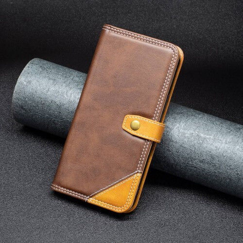 Binfen Binfen Color Leather Series Brieftasche Synthetisches Leder Braun (Galaxy M53 5G)