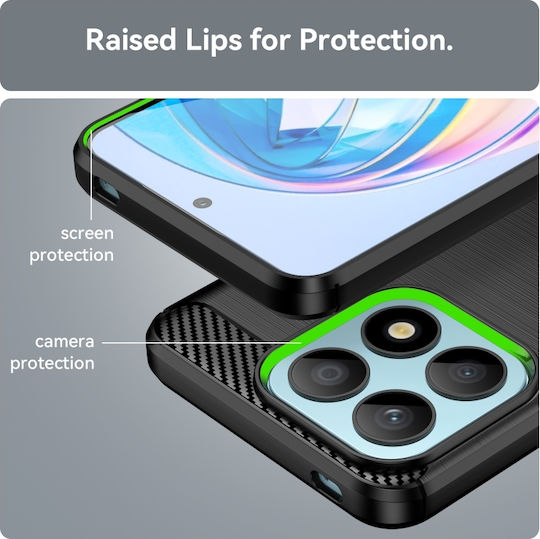 Carbon Fiber Back Cover Black (Honor X8a)