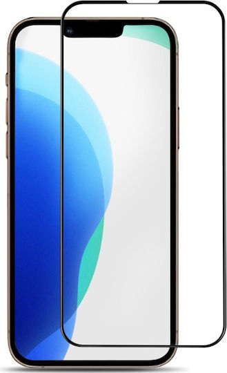 9H Пълно лепило Закалено стъкло за цялото лице Черен (iPhone 13 mini)