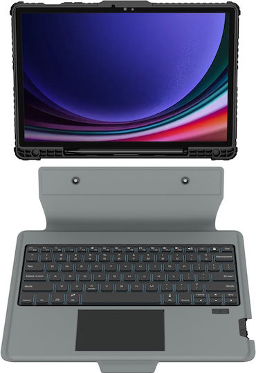 Nillkin Bumper Combo Flip Cover με Πληκτρολόγιο στα Αγγλικά US Μαύρη (Samsung TAB S9+)