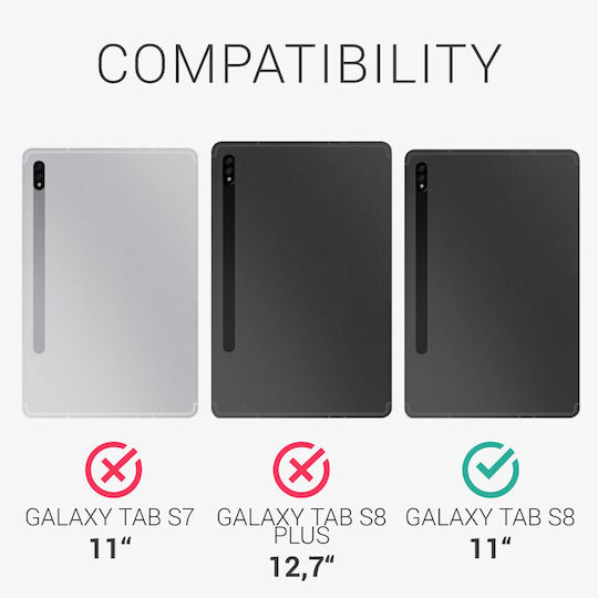 KWmobile Back Cover Μαύρο / Διάφανο (Galaxy Tab S8)